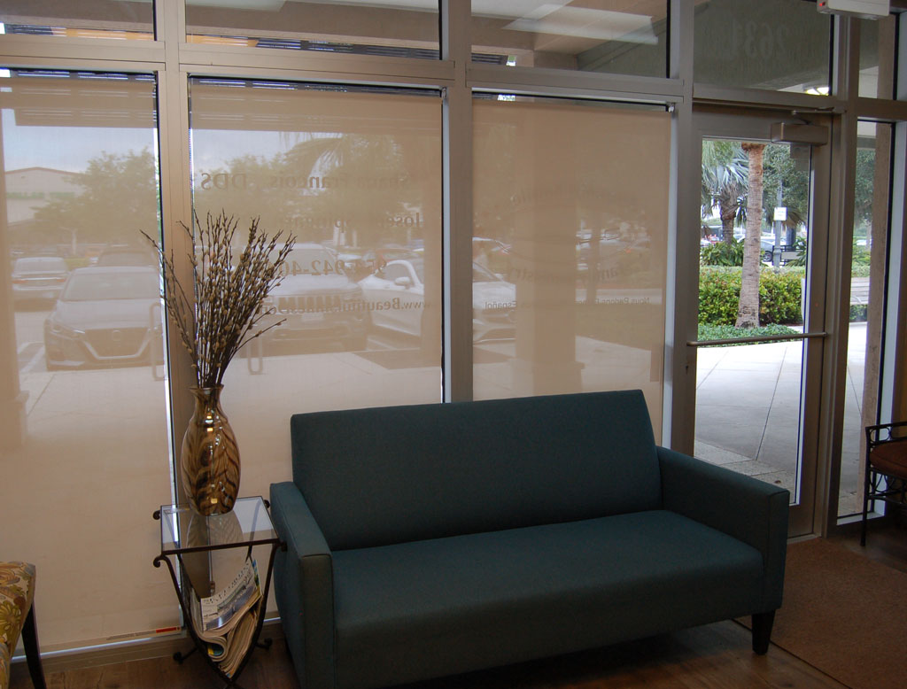 Seating area at caring dental services pompano